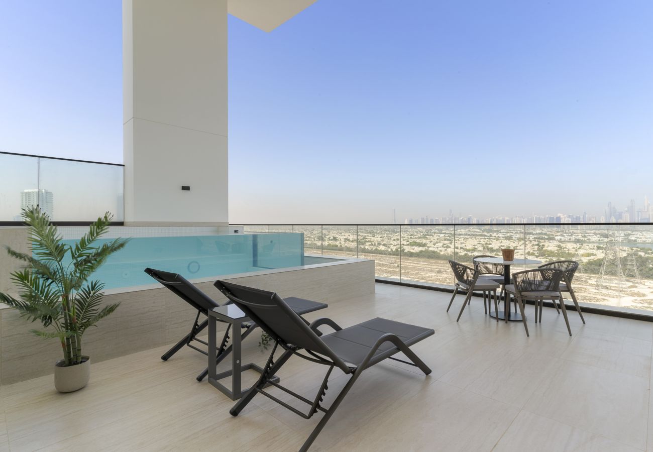Apartment in Dubai - Stylish 2BD Retreat with Private Pool in JVC